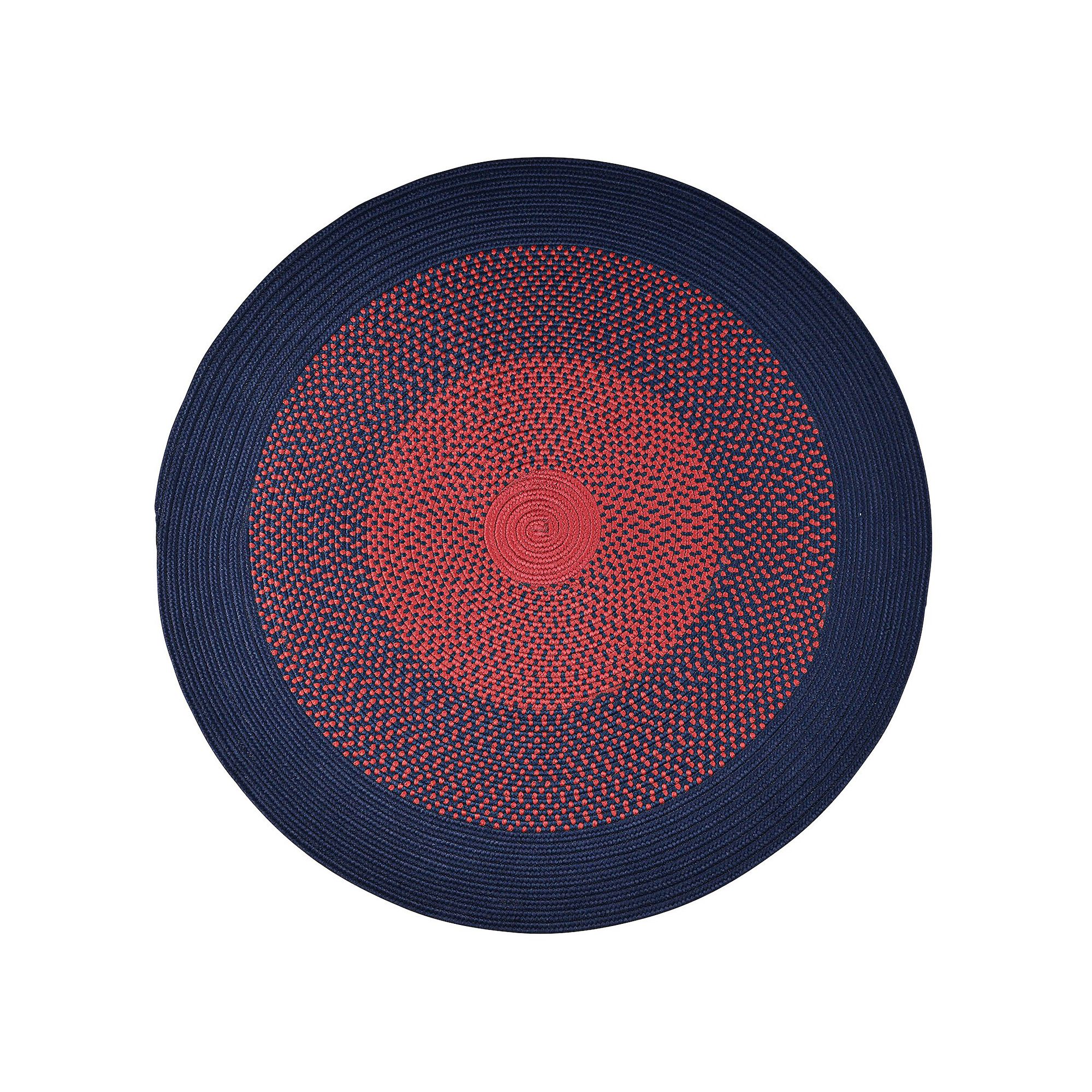 Colonial Mills Vivid Braid Round Indoor/Outdoor Area Rug, Blue Red