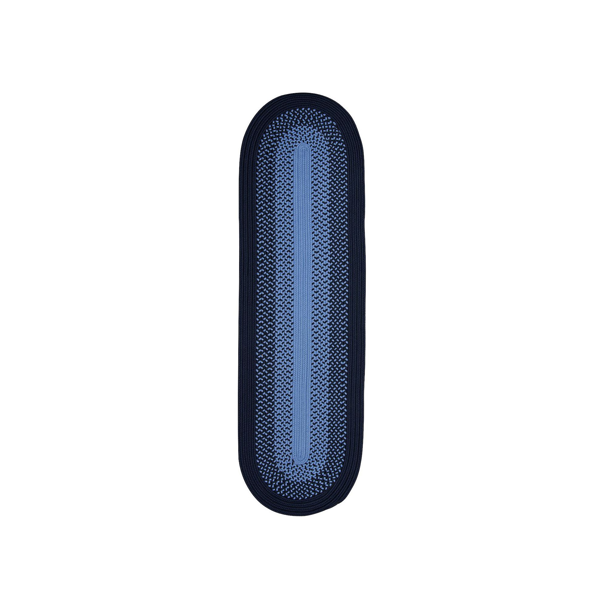 Colonial Mills Vivid Braid Indoor/Outdoor Runner Rug, Navy Blue