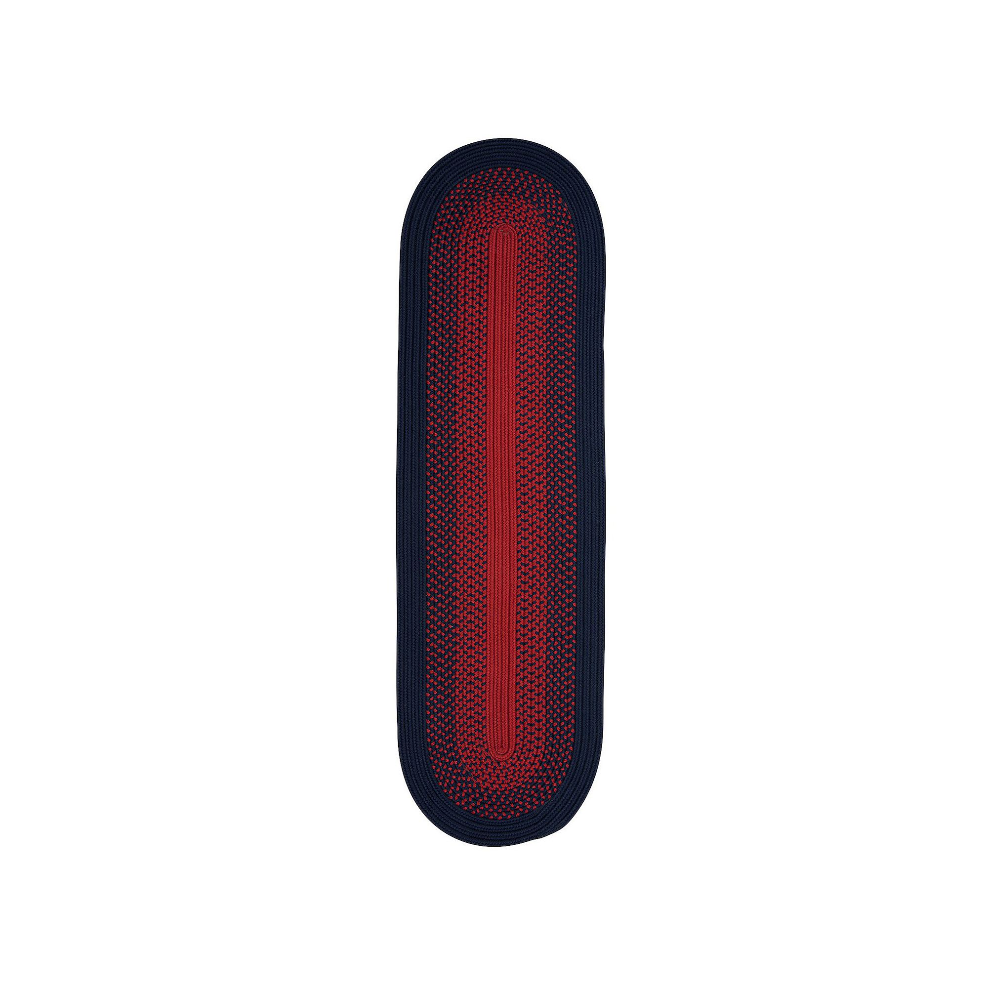 Colonial Mills Vivid Braid Indoor/Outdoor Runner Rug, Blue Red
