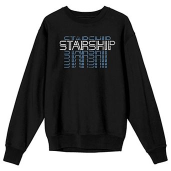 Men's Starship Repeated Text Long Sleeve Graphic Tee