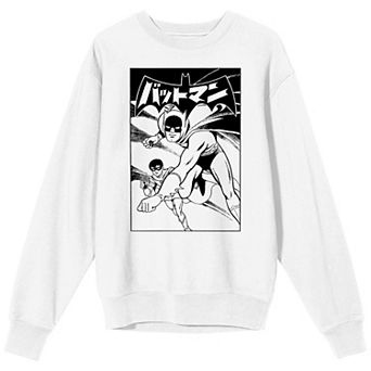 Men's Batmanga Batman & Robin Long Sleeve Graphic Tee