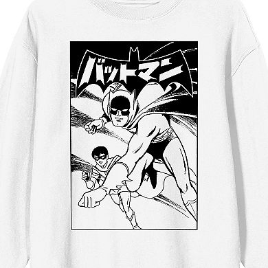 Men's Batmanga Batman & Robin Long Sleeve Graphic Tee