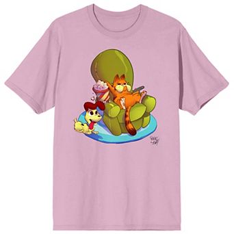 Men's Garfield Characters Lounging Graphic Tee