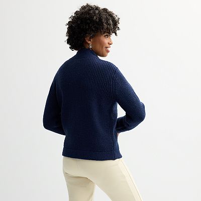 Women's Croft & Barrow® Full Zip Sweater