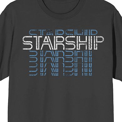Men's Starship Repeated Text Short Sleeve Graphic Tee