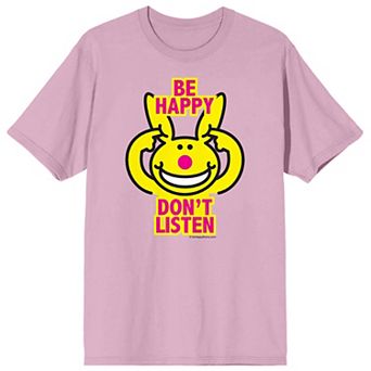 Men's Its Happy Bunny Be Happy Short Sleeve Graphic Tee