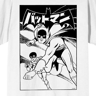 Men's Batmanga Manga Cover Art Short Sleeve Graphic Tee