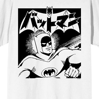 Men's Batmanga Batman Manga Cover Short Sleeve Graphic Tee