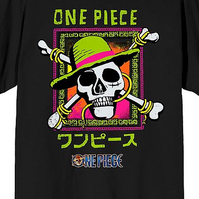Men's One Piece Live Action Straw Short Sleeve Graphic Tee