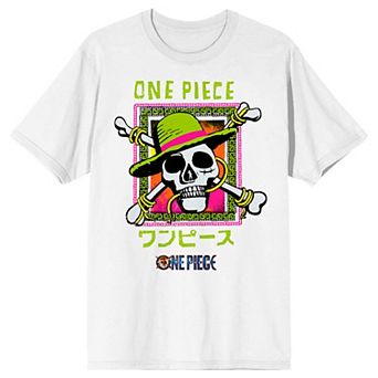 Men's One Piece Live Action Straw Short Sleeve Graphic Tee