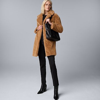Women's Simply Vera Vera Wang Long Faux Fur Coat