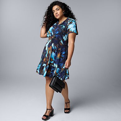 Plus Size Simply Vera Vera Wang A-Line Mini Dress
