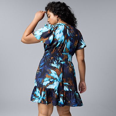 Plus Size Simply Vera Vera Wang A-Line Mini Dress