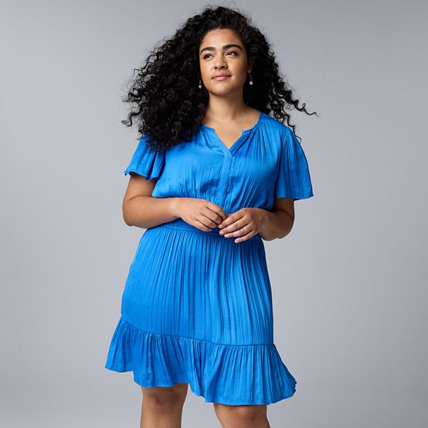 Plus Size Simply Vera Vera Wang A-Line Mini Dress