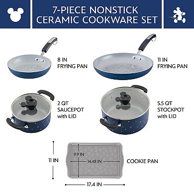 Farberware Disney Bon Voyage 7-pc. Ceramic Nonstick Cookware Set