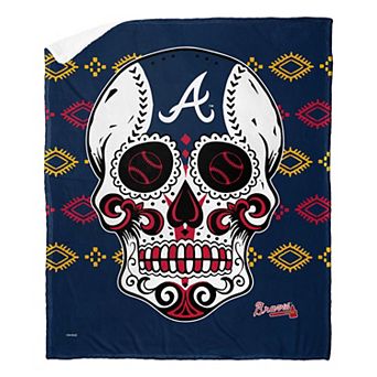 MLB Atlanta Braves Sugar Skull Silk Touch Sherpa Throw