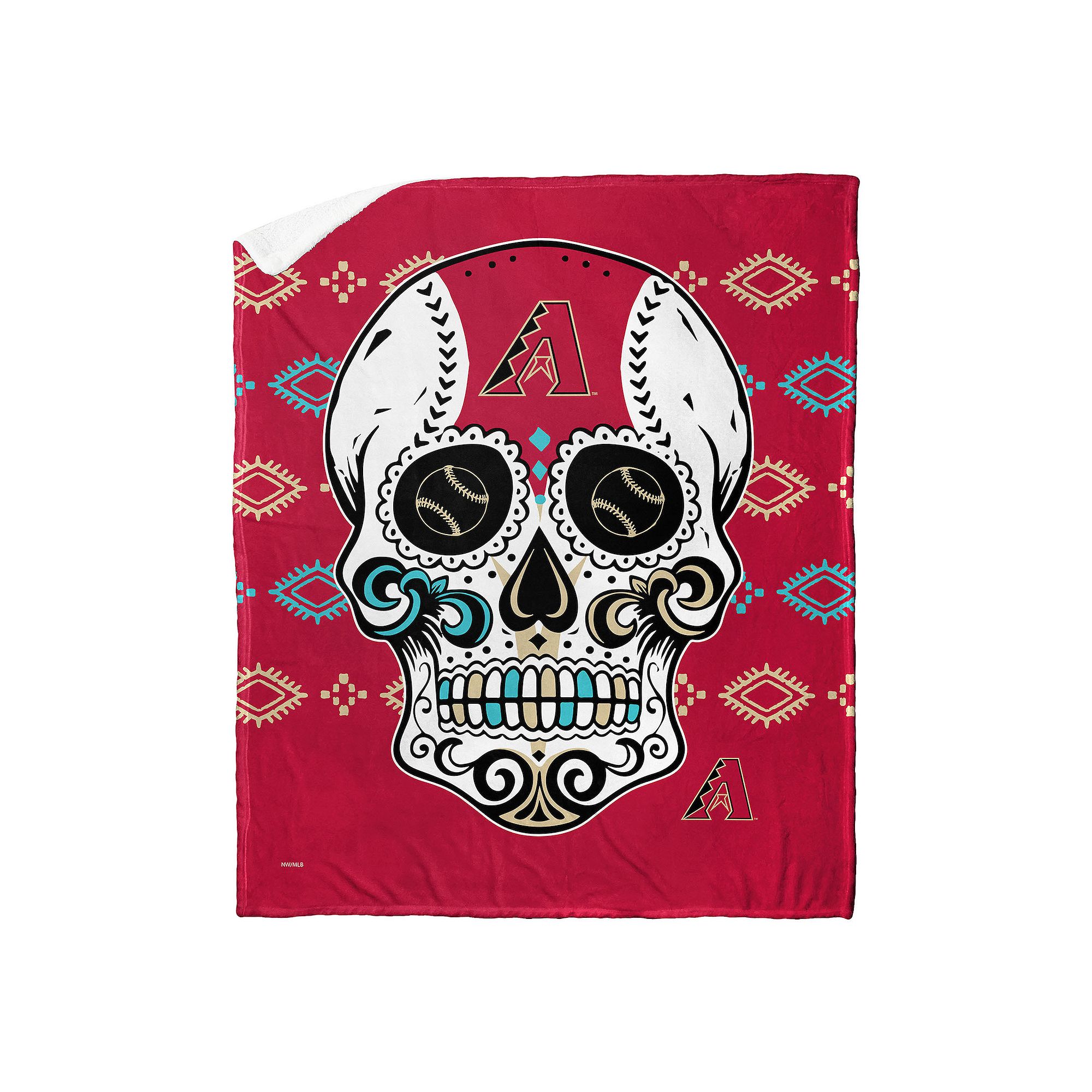 MLB Arizona Diamondbacks Sugar Skull Silk Touch Sherpa Throw
