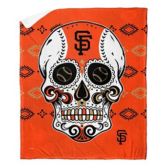 MLB New York Giants Sugar Skull Silk Touch Sherpa Throw