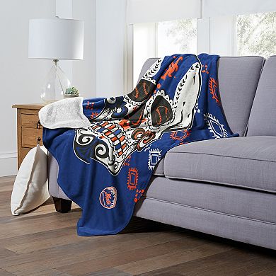 MLB New York Mets Sugar Skull Silk Touch Sherpa Throw