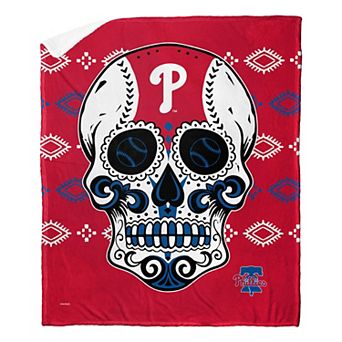 MLB Philadelphia Phillies Sugar Skull Silk Touch Sherpa Throw