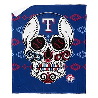 MLB Texas Rangers Sugar Skull Silk Touch Sherpa Throw