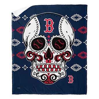 MLB Boston Red Sox Sugar Skull Silk Touch Sherpa Throw