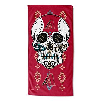 Arizona Diamondbacks Candy Sugar Skull Printed Beach Towel