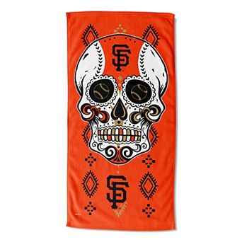 San Francisco Giants Candy Sugar Skull Printed Beach Towel
