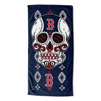 Boston Red Sox Candy Sugar Skull Printed Beach Towel