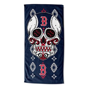 Boston Red Sox Candy Sugar Skull Printed Beach Towel