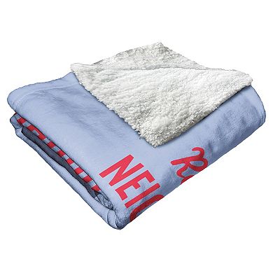 Chicago Cubs Wrigleyville City Connect Silk Touch Sherpa Throw Blanket