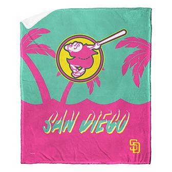 San Diego Padres Neon Palms City Connect Silk Touch Sherpa Throw Blanket