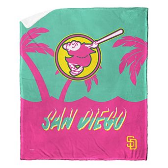 San Diego Padres Neon Palms City Connect Silk Touch Sherpa Throw Blanket
