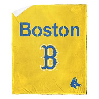 Boston Red Sox Patriots' Day City Connect Silk Touch Sherpa Throw Blanket