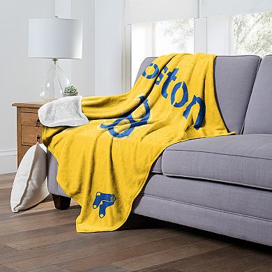 Boston Red Sox Patriots' Day City Connect Silk Touch Sherpa Throw Blanket