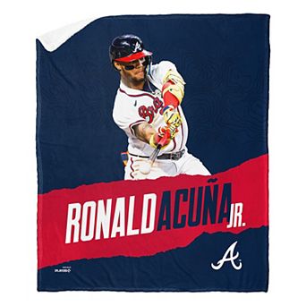 MLB Official Atlanta Braves Silk Touch Sherpa Throw Blanket