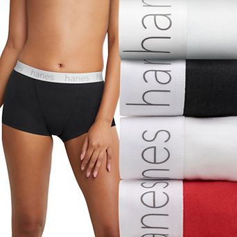 Women’s Hanes® Originals Ultimate® 3+1 Bonus Pack Cotton Stretch Boxer Brief Underwear UO45B4