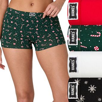 Women's Hanes Originals Ultimate 3-Pack +1 Bonus Pant Stretch Cotton Boxer Brief Underwear UO45V4