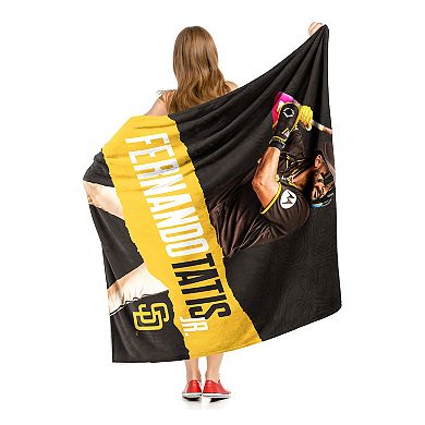 San Diego Padres Player Portraits Sherpa Throw Blanket