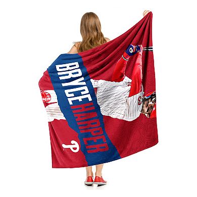 Philadelphia Phillies Player Portraits Sherpa Throw Blanket