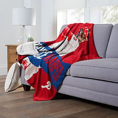 Philadelphia Phillies Player Portraits Sherpa Throw Blanket