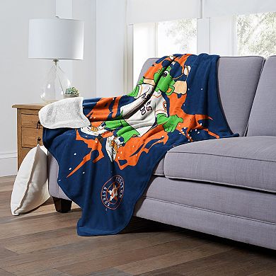 Houston Astros Mascot Orbit Silk Touch Sherpa Throw Blanket