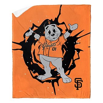 San Francisco Giants Mascot Lou Seal Silk Touch Sherpa Throw Blanket