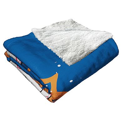 New York Mets Mascot Mr. Met Silk Touch Sherpa Throw Blanket