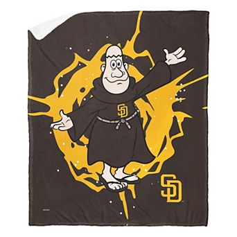 San Diego Padres Mascot Silk Touch Sherpa Throw Blanket