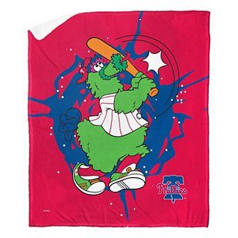 Philadelphia Phillies Mascot Phillie Phanatic Sherpa Throw Blanket