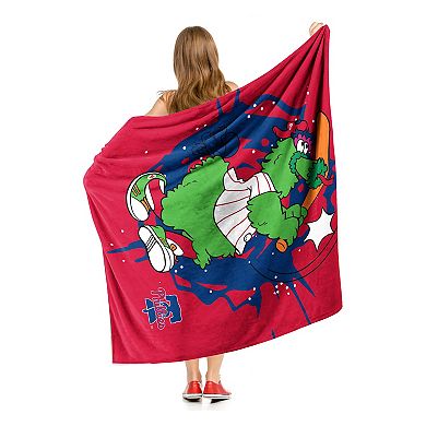 Philadelphia Phillies Mascot Phillie Phanatic Sherpa Throw Blanket