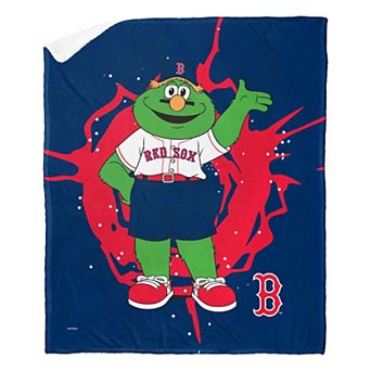 Boston Red Sox Mascot Wally the Green Monster Sherpa Blanket