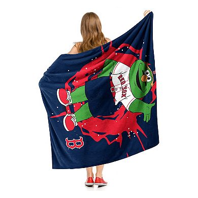Boston Red Sox Mascot Wally the Green Monster Sherpa Blanket