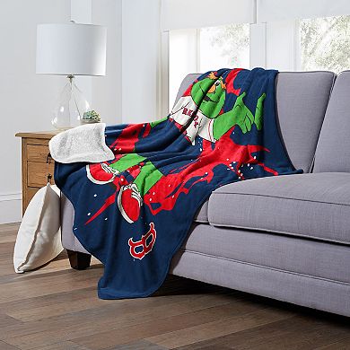 Boston Red Sox Mascot Wally the Green Monster Sherpa Blanket